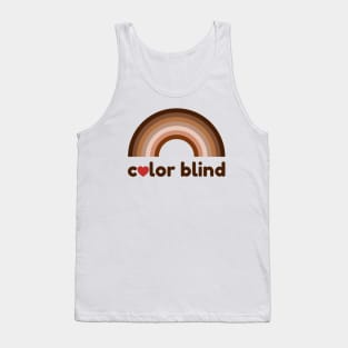 Color blind love rainbow Tank Top